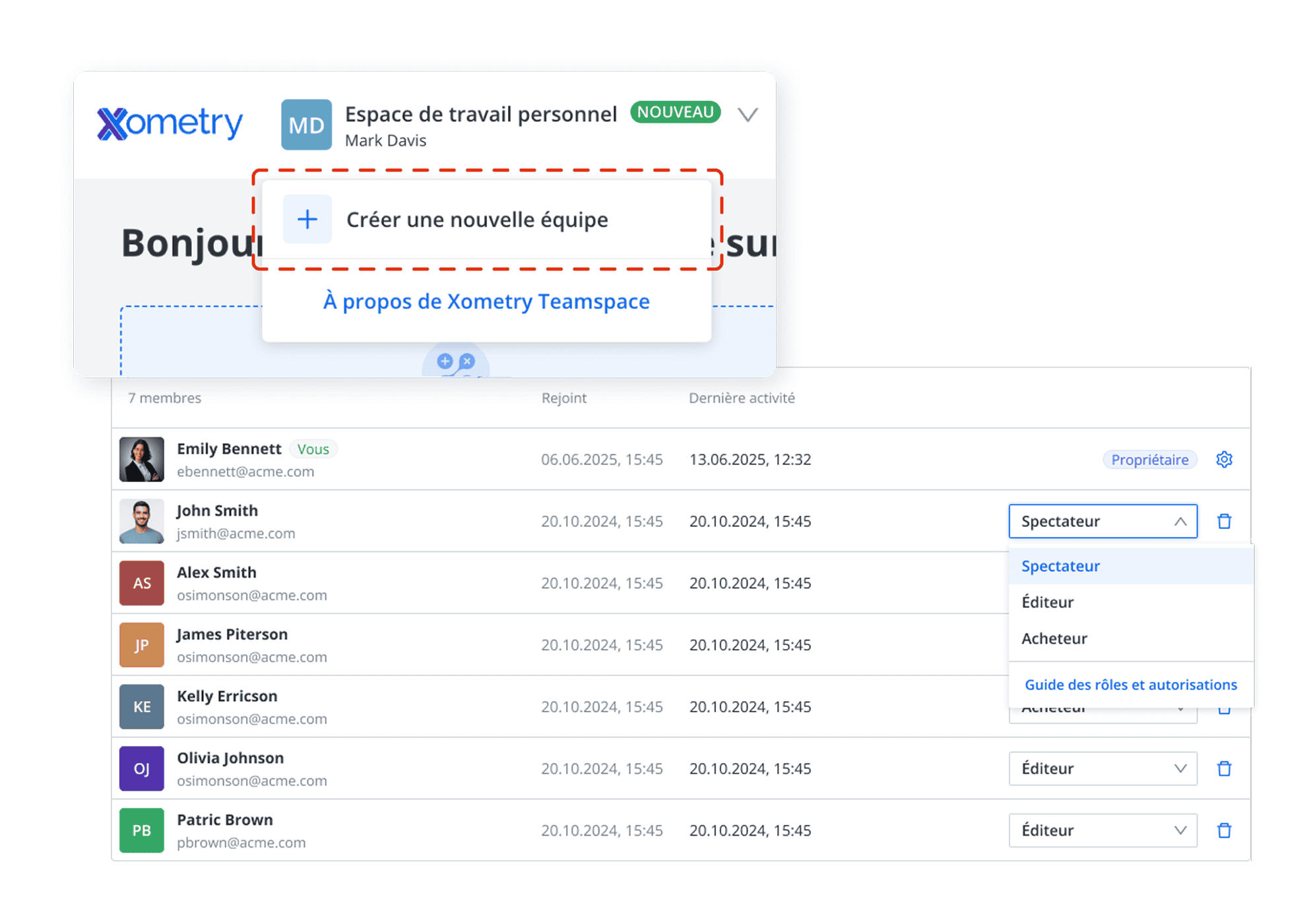 2. Configurez votre Teamspace et invitez votre équipe