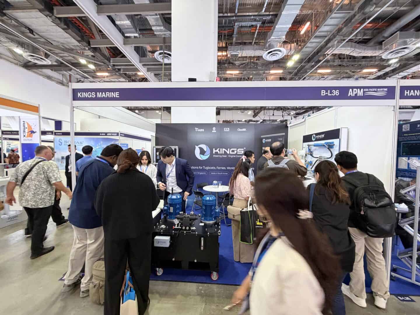 The KINGS Marine exhibit at the Asia Pacific Maritime tradeshow